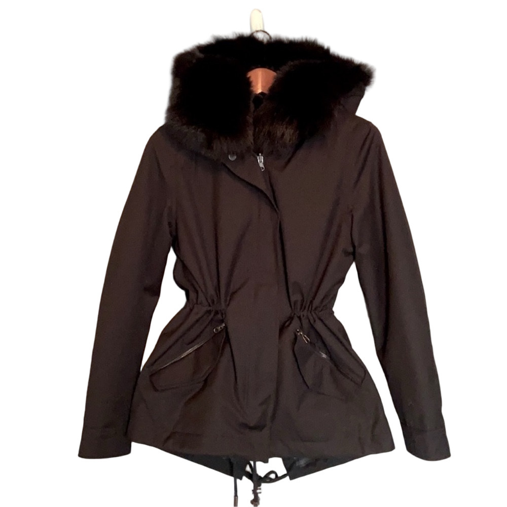 🎉HOST PICK🎉 NEW Intuition Paris Renard Fox Fur Parka  | FR34 = US2 - Picture 2 of 16